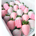 20pcs Pink & Purple with Mini Choc Bars Chocolate Strawberries Gift Box